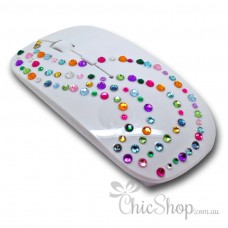 Crystal Diamonate Glitter Bling Wireless Computer Mouse